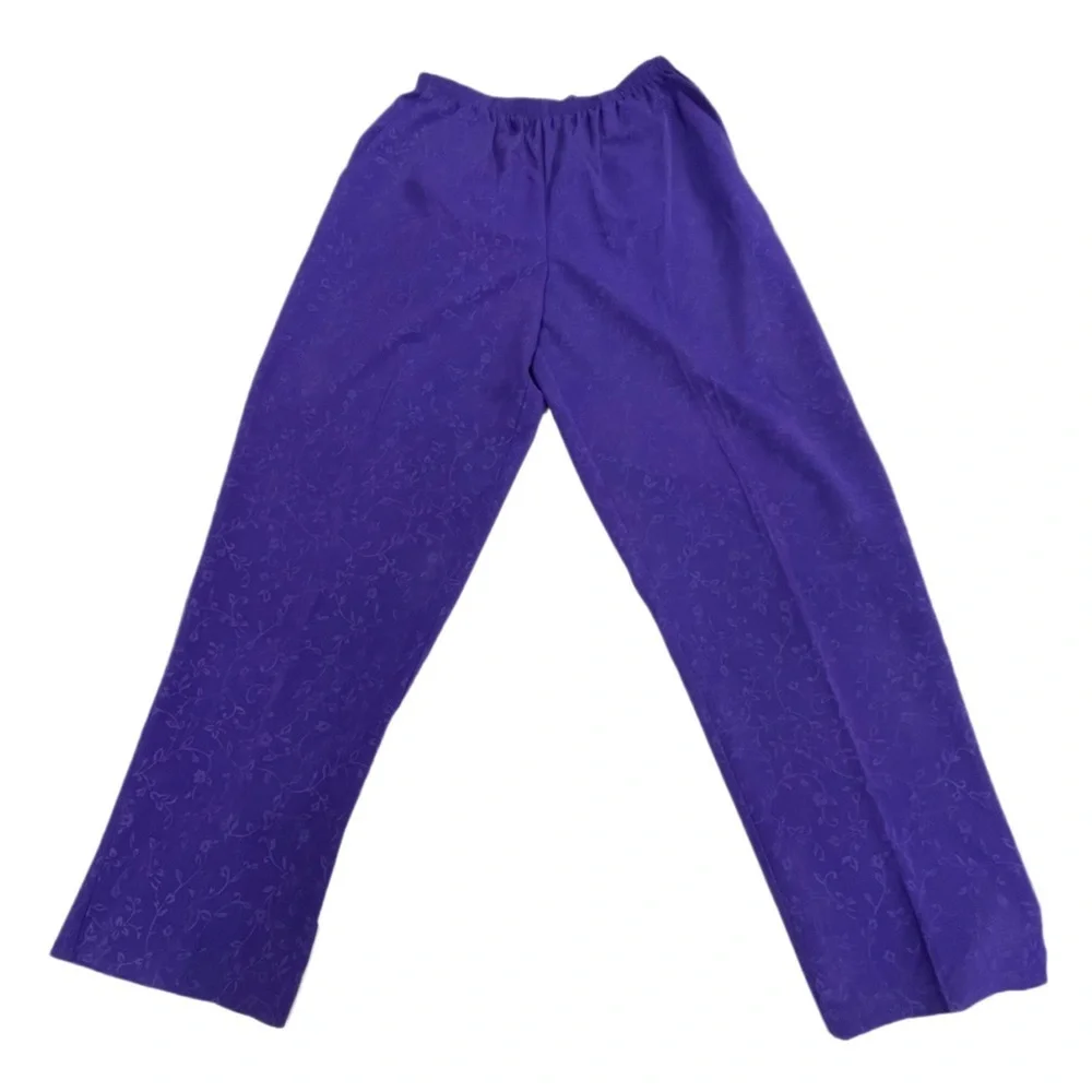 Vintage 90’s Kelly Scott purple shirt and pants set women’s size Medium (Large)